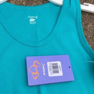 NWT Ativa Girls Blue Ribbed Tank Top S (8-10)